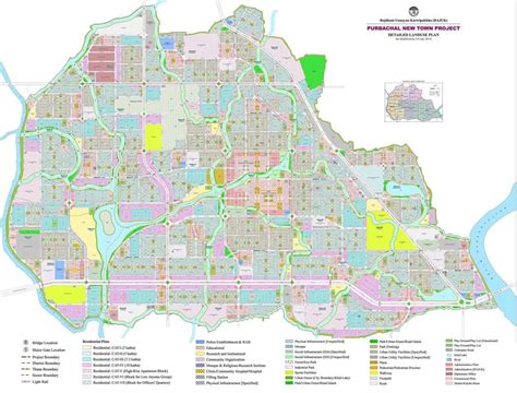 Figure: Detail Land use of Purbachal New Town Project, Source: RAJUK ...