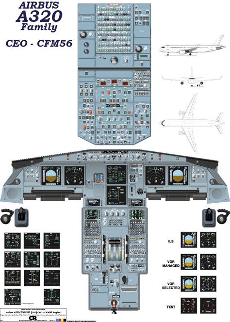 Airbus A320 (CEO/NEO - LCD) Cockpit Poster - Printed