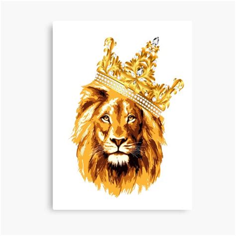 "Crown lion king" Canvas Print for Sale by youssefmerch | Redbubble