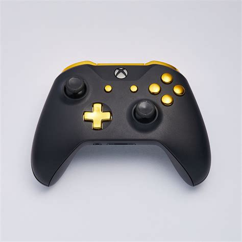 Xbox One S Custom Controller // Matte Black + Gold Edition - Custom ...