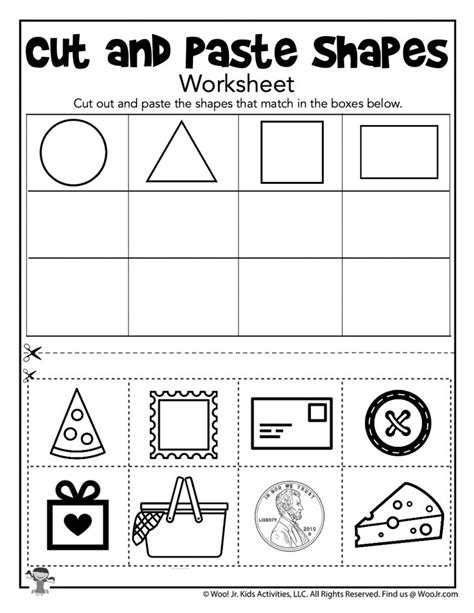 Cut and Paste Shapes Worksheets | Woo! Jr. Kids Activities : Children's ...