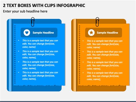 Free 2 Text Boxes with Clips for PowerPoint and Google Slides