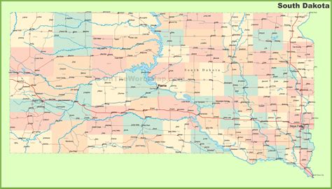 South Dakota Map Cities | Hiking In Map