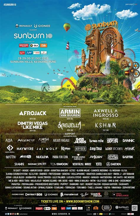 Sunburn Festival Announces Full Lineup For Its 2016 Edition! EDMLI