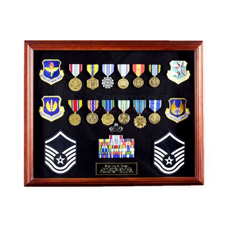 Military Medals Display Case With Cherry Finish | Ceremonial ...