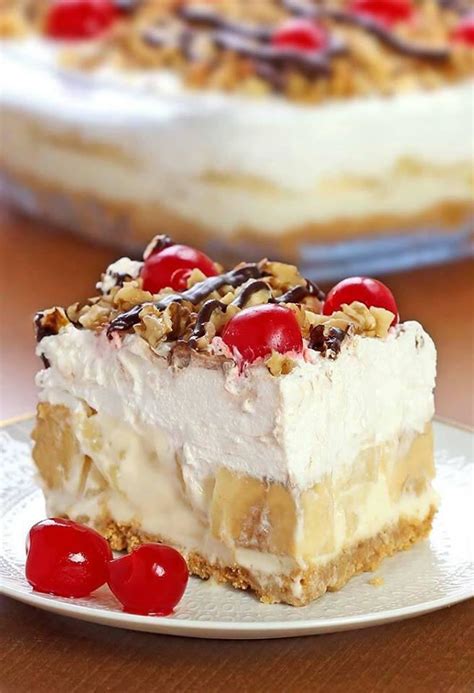 No Bake Banana Split Dessert – Homemade Delicious Recipes | Banana ...