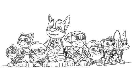 Paw Patrol Mighty Pups coloring | Paw patrol coloring pages, Paw patrol ...