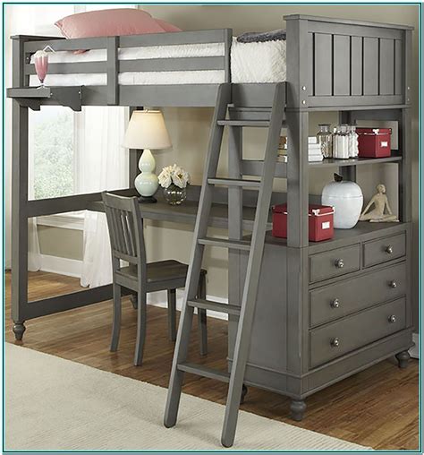 Diy Loft Bed With Desk Plans Free - Bedroom : Home Decorating Ideas # ...