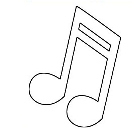 Music Note Outline - ClipArt Best