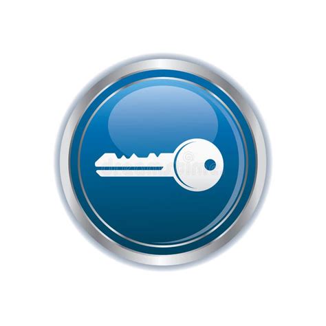 Key icon on the button stock vector. Illustration of opportunity ...