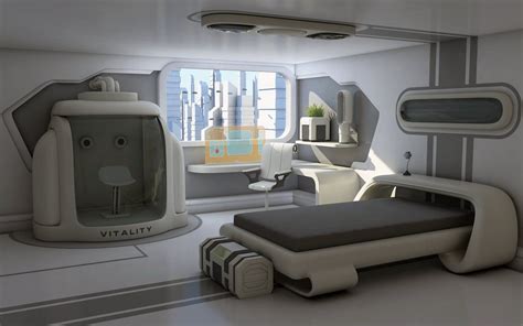 Vitality | Futuristic bedroom, Futuristic bedroom design, Sci fi room