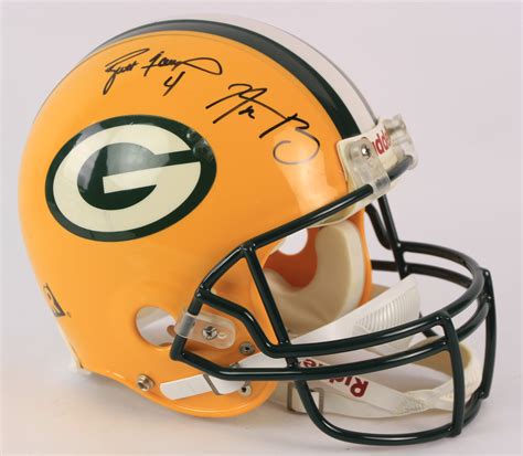 Lot Detail - 2010's Brett Favre Aaron Rodgers Green Bay Packers Signed ...