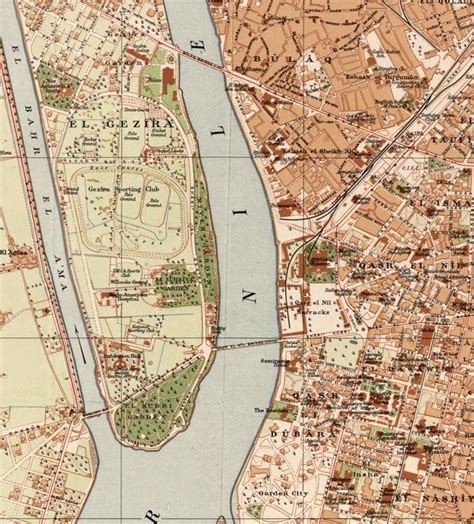 Old Map of Cairo Egypt 1920 Vintage Map Wall Map Print - VINTAGE MAPS ...