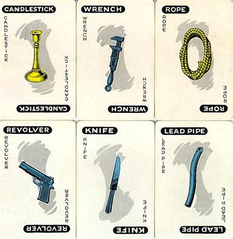 Clue Weapons: Idea for door tags! | Ideas | Pinterest | Vintage ...