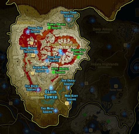 Shrine locations in zelda breath of the wild - bxemls