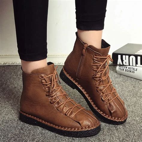 Quality PU Leather Winter Boots Women Shoes Ankle Boots Winter Shoes ...