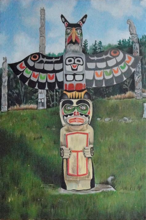 Totem Pole Painting at PaintingValley.com | Explore collection of Totem ...