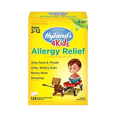 Childrens Allergy Medicine by Hyland's 4 Kids Allergy Relief Tablets ...