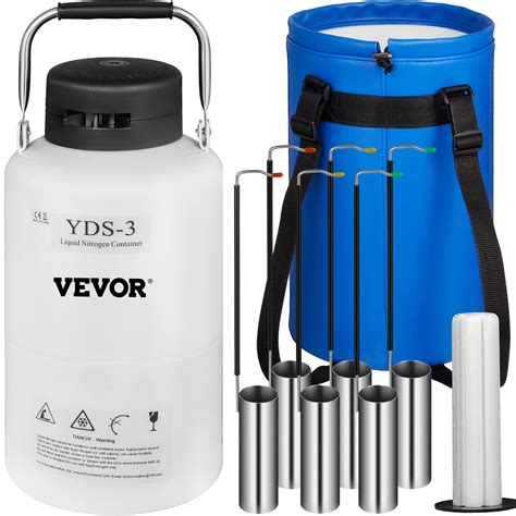 Buy Vevor 3L Liquid Nitrogen Tank Aluminum Alloy Liquid Nitrogen Dewar ...