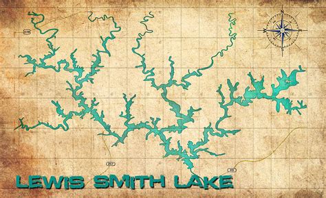 Map Of Smith Lake - Draw A Topographic Map