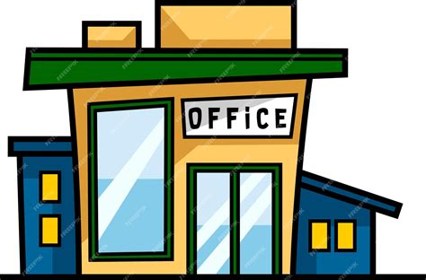 Premium Vector | Cartoon office building. vector hand drawn ...