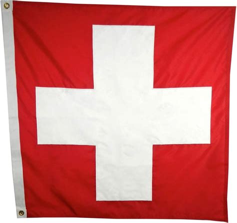 Amazon.com : 3x3' Switzerland Square Flag - Fully Stitched Design of ...