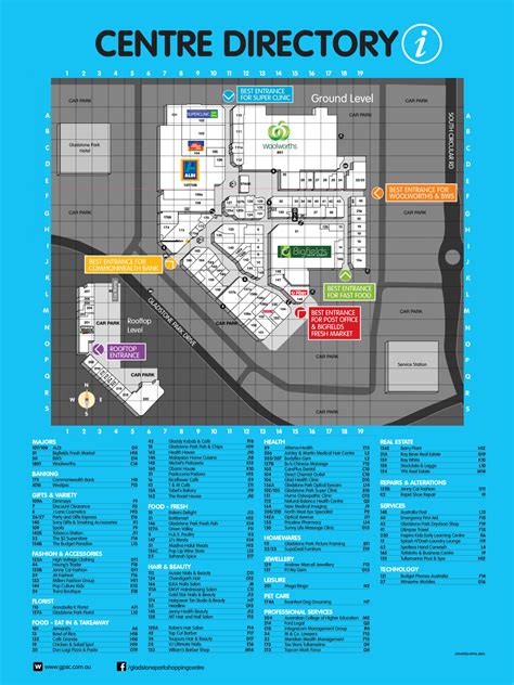 Centre Map - Gladstone Park Shopping Centre