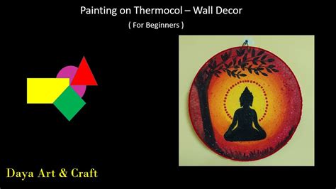 Painting on thermocol by acrylic ( for beginners ) - YouTube