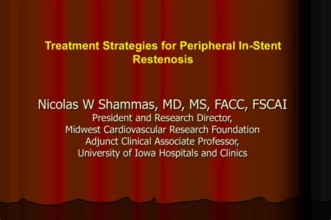 Treatment Options for Peripheral In-stent restenosis