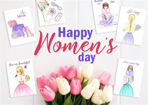 Women's day Card. 8 March on Yellow Images Creative Store