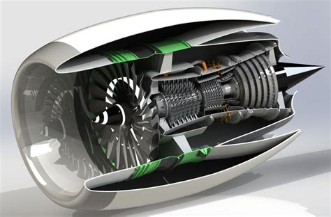 Turbofan Jet Engine Design and Modelling (Independent Project)- SOLIDWORKS