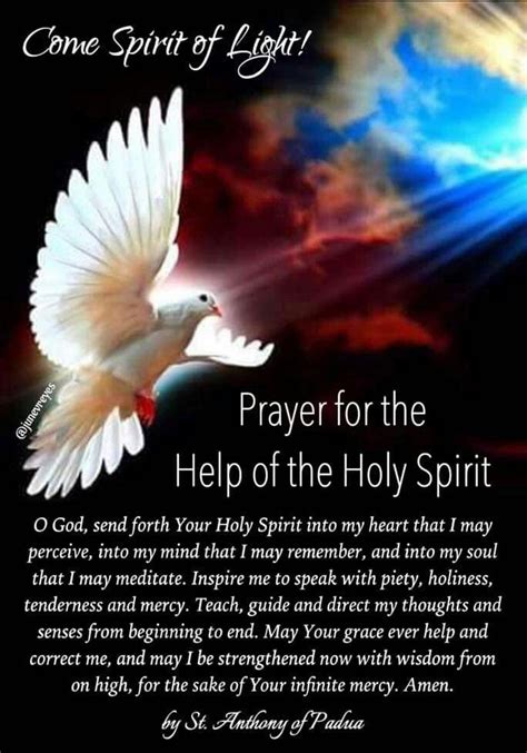 Holy Spirit Prayers | Holy spirit prayer, Come holy spirit prayer ...