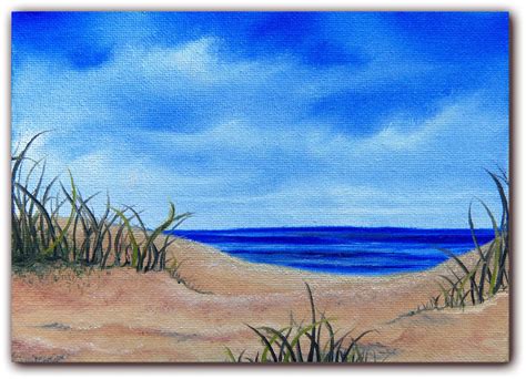 Items similar to Original Art, Seascape Oil Painting, Sandy Beach Ocean ...