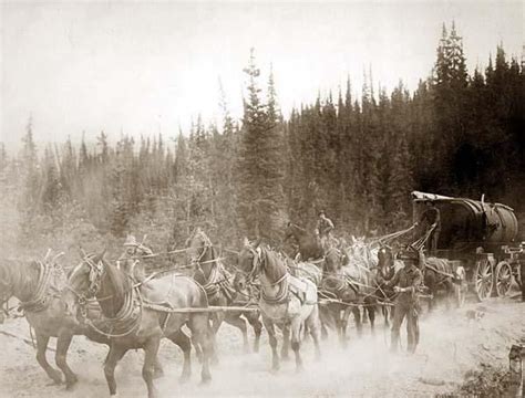 Horse team on the Overland Trail This picture was created in between ca ...