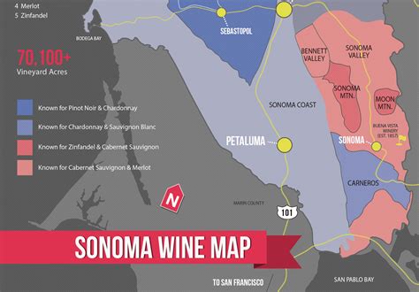 Sonoma Wine Map (Poster) | Wine Folly