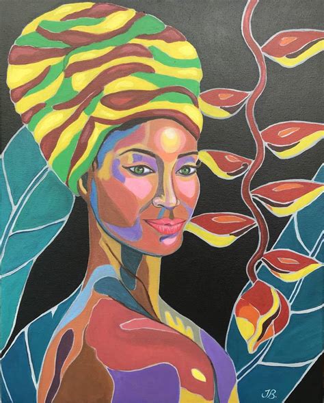 Afro- Caribbean Woman Painting by Tricia Bethel | Saatchi Art