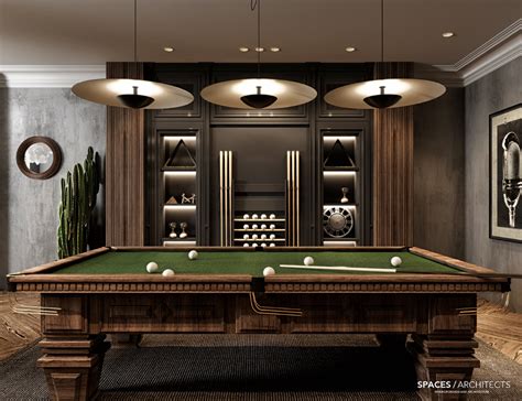 Entertainment Room with Pool Table and Bar