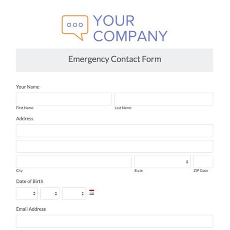 Emergency Contact Form Template | Formstack