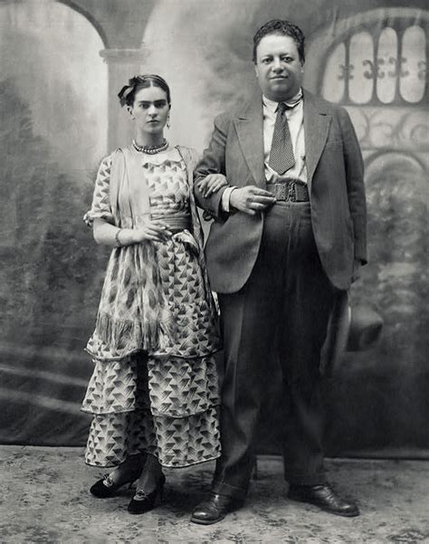 Wedding portrait of Diego Rivera and Frida Kahlo, August 21, 1929 ...