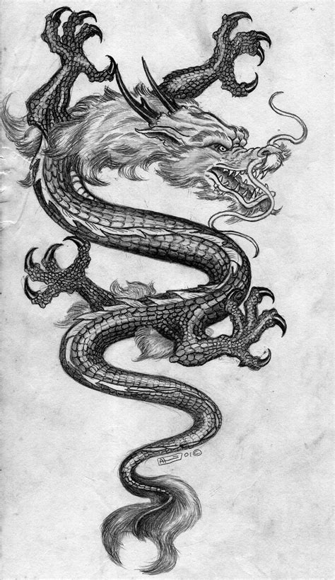 Dragon Pencil Sketch at PaintingValley.com | Explore collection of ...