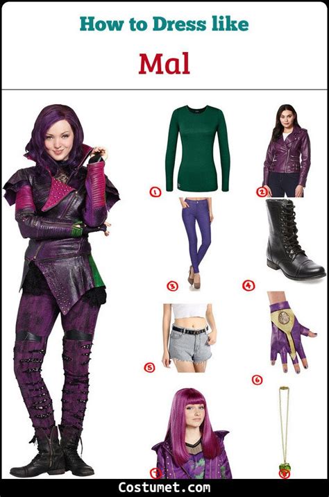 Mal (Descendants) Costume for Cosplay & Halloween | Descendants clothes ...