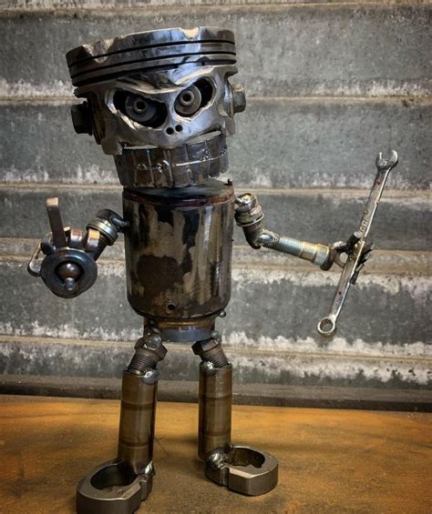 Custom order Piston Figures | Metal art projects, Recycled metal art ...