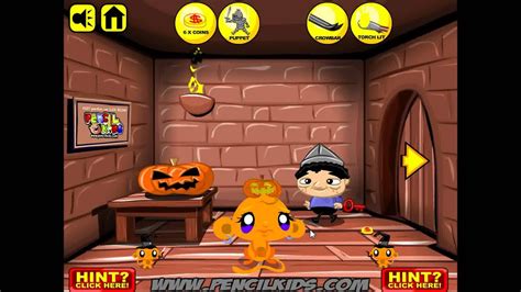 Pencilkids - Monkey GO Happy Halloween Walkthrough - YouTube