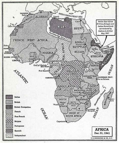 Map Of Africa Before Ww2 - Dannie Elisabeth