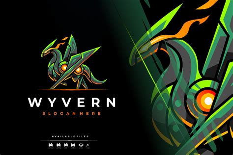 Unique Robotic Wyvern Mascot Logo Graphic by Rupture · Creative Fabrica