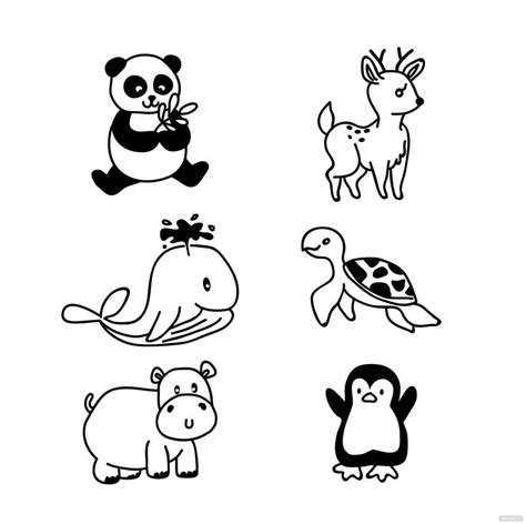 Animal Doodle Vector in Illustrator, SVG, JPG, EPS, PNG - Download ...