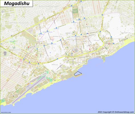 Mogadishu Map | Somalia | Detailed Maps of Mogadishu (Xamar or Hamar)