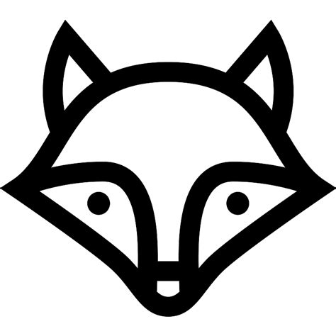 Fox Face Outline Svg