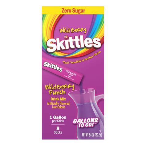 Buy Skittles Sugar Free Wild Berry Punch Gallons-To-Go Powdered Drink ...