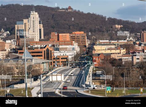 City of Reading, Berks County, Pennsylvania. View of Penn Street and ...